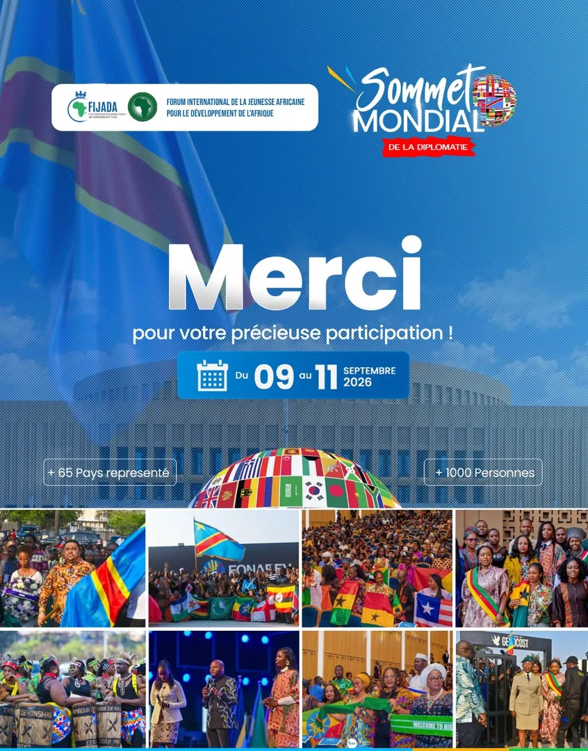 Merci pour votre participation au Sommet Mondial de la Diplomatie 2026